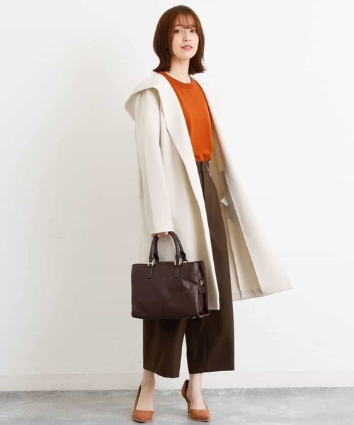 MK MICHEL KLEIN（エムケーミッシェルクラン）の「【洗える】ウールライク ワイドパンツ（その他パンツ・レディース・ライトグレー/ブラウン/ライトブラウン・38/40）」の20枚目の写真