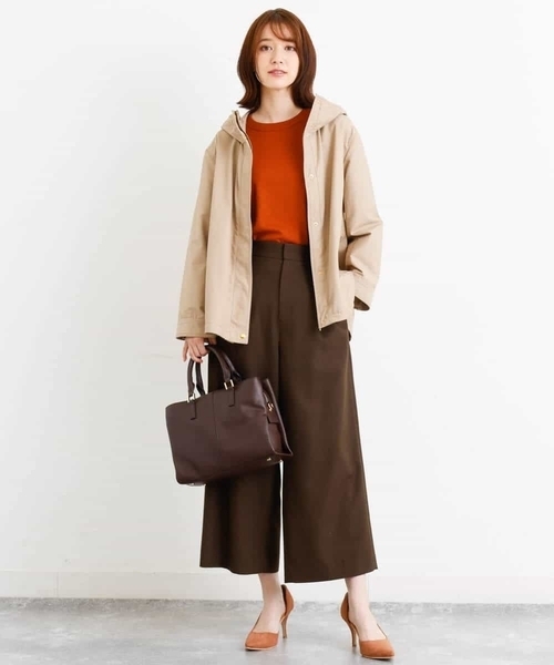 MK MICHEL KLEIN（エムケーミッシェルクラン）の「【洗える】ウールライク ワイドパンツ（その他パンツ・レディース・ライトグレー/ブラウン/ライトブラウン・38/40）」の18枚目の写真