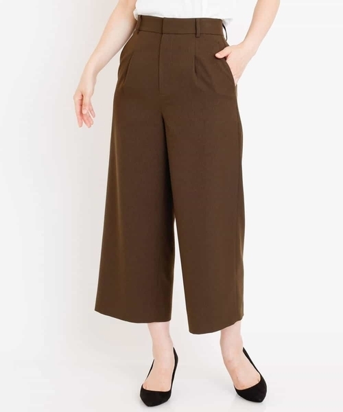 MK MICHEL KLEIN（エムケーミッシェルクラン）の「【洗える】ウールライク ワイドパンツ（その他パンツ・レディース・ライトグレー/ブラウン/ライトブラウン・38/40）」の7枚目の写真