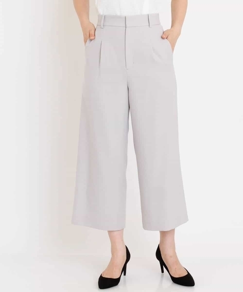 MK MICHEL KLEIN（エムケーミッシェルクラン）の「【洗える】ウールライク ワイドパンツ（その他パンツ・レディース・ライトグレー/ブラウン/ライトブラウン・38/40）」の6枚目の写真