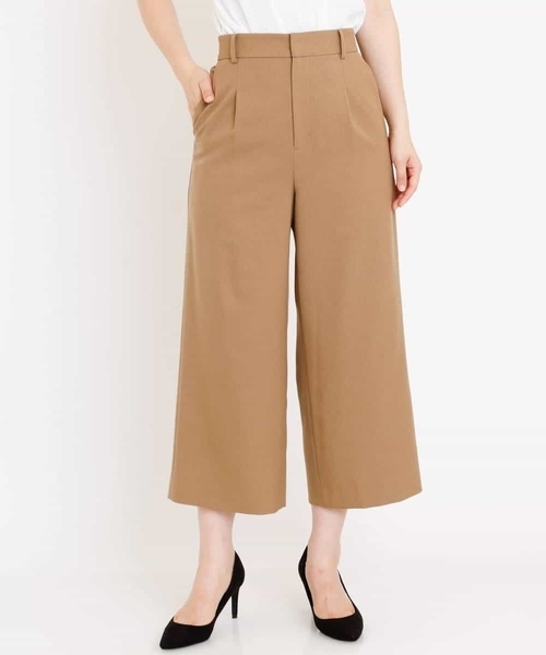 MK MICHEL KLEIN（エムケーミッシェルクラン）の「【洗える】ウールライク ワイドパンツ（その他パンツ・レディース・ライトグレー/ブラウン/ライトブラウン・38/40）」の5枚目の写真