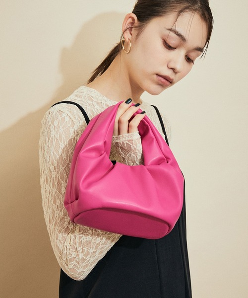 MADEMOISELLE ROPE'(マドモアゼル ロペ)の「ソフトワンハンドルミニバッグ(ハンドバッグ・レディース・オフホワイト/ダークブラウン/ピンク系その他・FREE)」の3枚目の写真