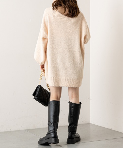 Chico（チコ）の「モヘア風ルーズニットカーデ（カーディガン