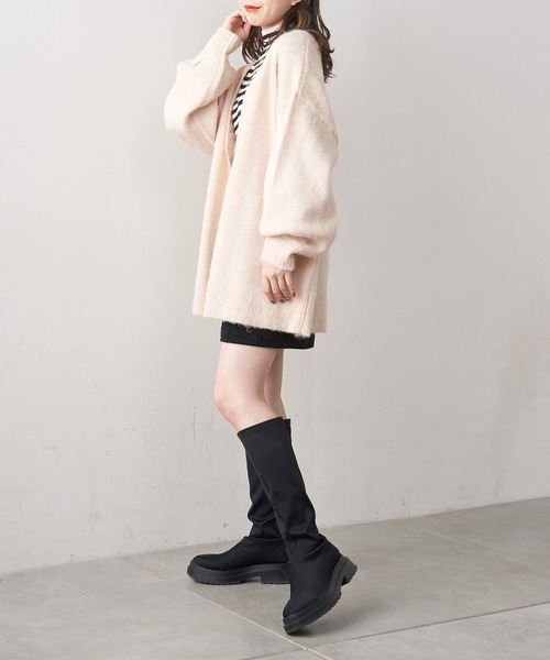 Chico（チコ）の「モヘア風ルーズニットカーデ（カーディガン/ボレロ・レディース・ブラック/ブラウン/グレー/アイボリー・FREE）」の17枚目の写真