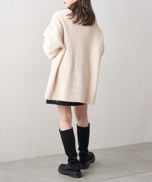 Chico（チコ）の「モヘア風ルーズニットカーデ（カーディガン/ボレロ・レディース・ブラック/ブラウン/グレー/アイボリー・FREE）」の18枚目の写真