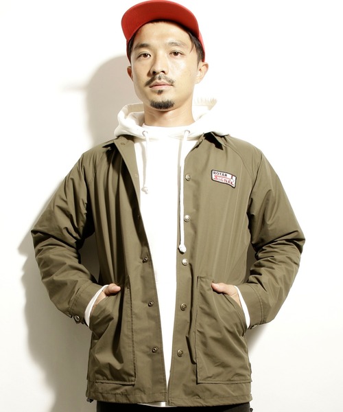ROTAR(ローター)の「Signal Coach Jacket ワッペン ナイロン コーチジャケット(ナイロンジャケット・メンズ・カーキ・LARGE/X-LARGE/MEDIUM)」の6枚目の写真