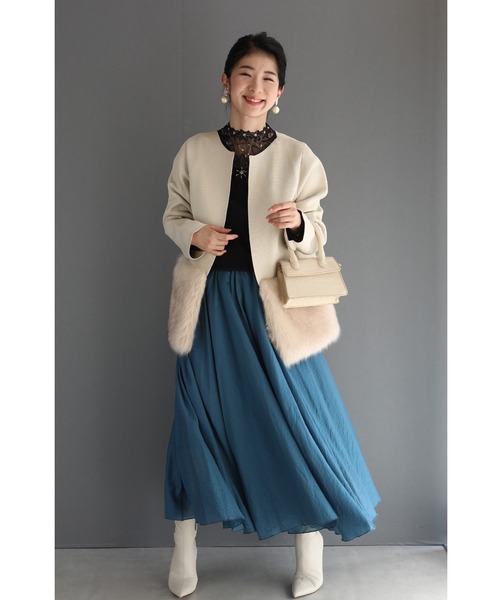 cawaii(カワイイ)の「華やぐ花刺繍あったかインナー トップス(Tシャツ/カットソー・レディース・ブラック・FREE)」の18枚目の写真