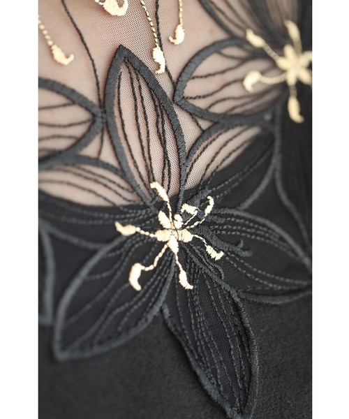 cawaii(カワイイ)の「華やぐ花刺繍あったかインナー トップス(Tシャツ/カットソー・レディース・ブラック・FREE)」の12枚目の写真
