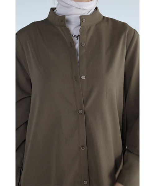 Bonjour Sagan(ボンジュールサガン)の「アレンジフリルカラーロングワンピース(ワンピース・レディース・ブラック/カーキ・FREE)」の15枚目の写真