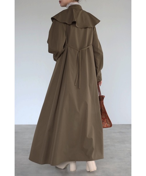 Bonjour Sagan(ボンジュールサガン)の「アレンジフリルカラーロングワンピース(ワンピース・レディース・ブラック/カーキ・FREE)」の20枚目の写真