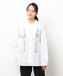 agnes b. - to b by agnes b ボウタイブラウス38＆ネイビーセットアップ36 agnes b. ブラウス シャツ IDD5 CHEMISE レディース : ZOZOTOWN
