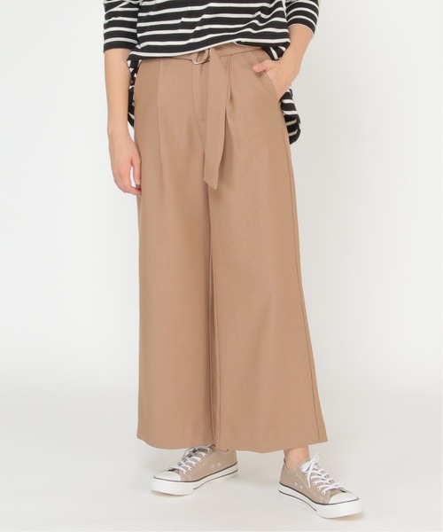 ikka(イッカ)の「RENU ウーリッシュサーモリボンパンツ(その他パンツ・レディース・ブラック/ベージュ/キャメル/ブラウン・M/L)」の1枚目の写真