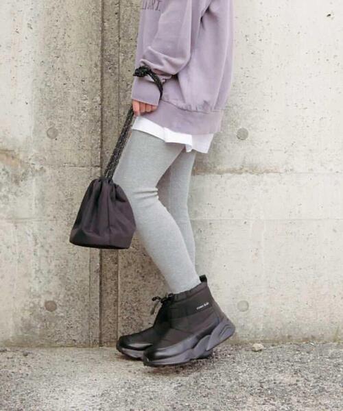 coen（コーエン）の「【coen キッズ】キルトショートブーツ（ブーツ・キッズ・オリーブ/ブラック・21cm/19cm/20cm/18cm）」の2枚目の写真