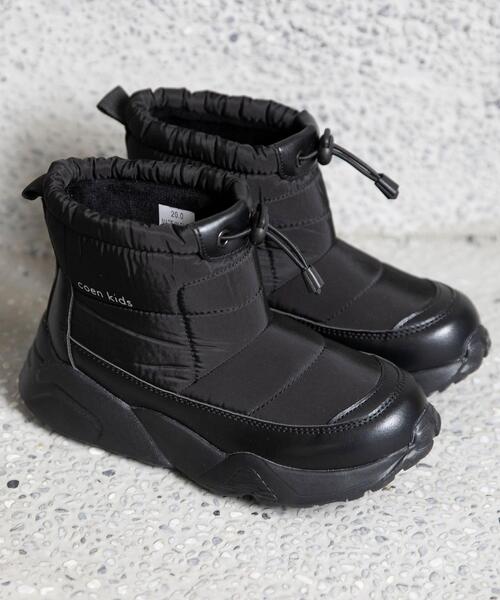 coen（コーエン）の「【coen キッズ】キルトショートブーツ（ブーツ・キッズ・オリーブ/ブラック・21cm/19cm/20cm/18cm）」の10枚目の写真