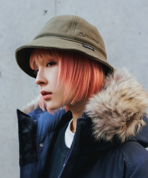 WILD THINGS(ワイルドシングス)の「WILDTHINGS / ワイルドシングス POLARTEC WIND METRO HAT ワンポイント フリース ハット 保温 軽量 サイズ調節(ハット・メンズ・ブラック/グレー/ダークオリーブ・FREE)」の1枚目の写真