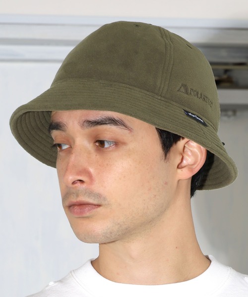 WILD THINGS(ワイルドシングス)の「WILDTHINGS / ワイルドシングス POLARTEC WIND METRO HAT ワンポイント フリース ハット 保温 軽量 サイズ調節(ハット・メンズ・ブラック/グレー/ダークオリーブ・FREE)」の10枚目の写真