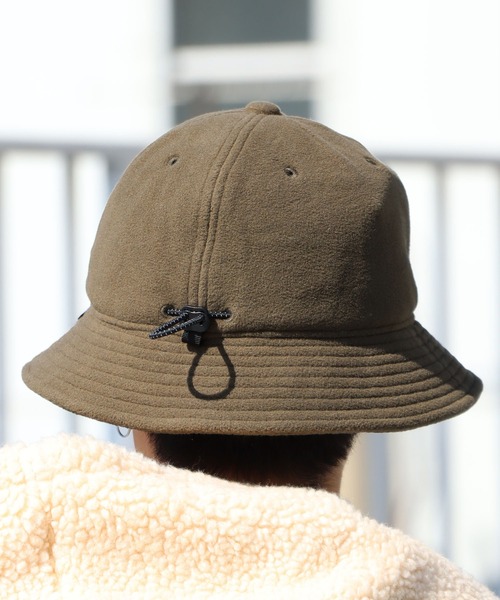 WILD THINGS(ワイルドシングス)の「WILDTHINGS / ワイルドシングス POLARTEC WIND METRO HAT ワンポイント フリース ハット 保温 軽量 サイズ調節(ハット・メンズ・ブラック/グレー/ダークオリーブ・FREE)」の14枚目の写真