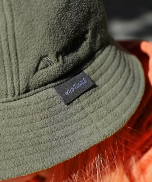 WILD THINGS(ワイルドシングス)の「WILDTHINGS / ワイルドシングス POLARTEC WIND METRO HAT ワンポイント フリース ハット 保温 軽量 サイズ調節(ハット・メンズ・ブラック/グレー/ダークオリーブ・FREE)」の20枚目の写真