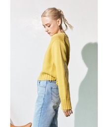 ALEXIA STAM | Elbow Patch Knit Top/エルボーパッチニットトップ(ニット/セーター)