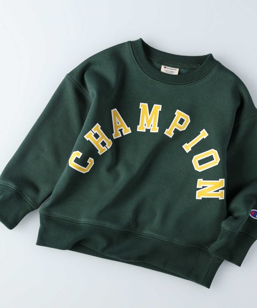 Champion（チャンピオン）の「【Champion】アーチロゴプルオーバー（スウェット・キッズ・グリーン/ホワイト/ベージュ/ブラック・130/120/140/105）」の8枚目の写真
