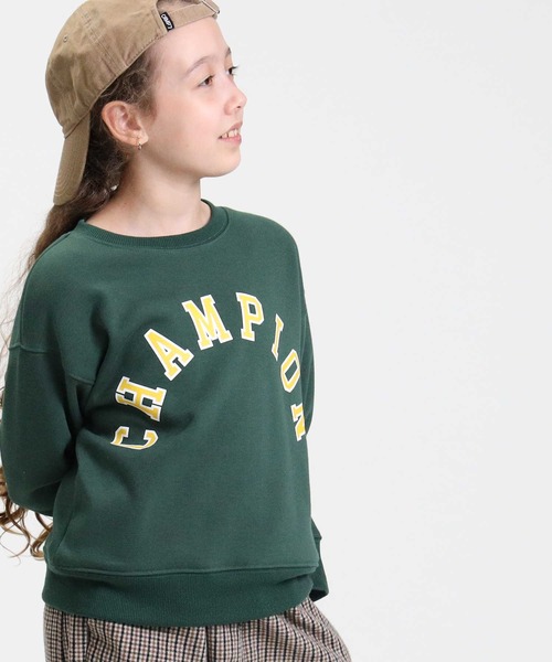 Champion（チャンピオン）の「【Champion】アーチロゴプルオーバー（スウェット・キッズ・グリーン/ホワイト/ベージュ/ブラック・130/120/140/105）」の17枚目の写真