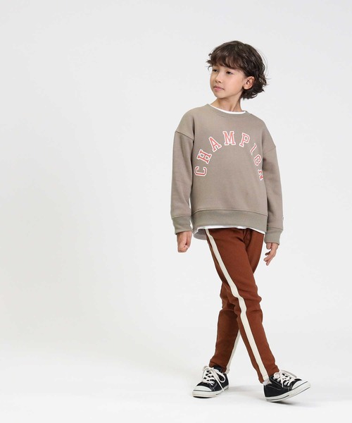 Champion（チャンピオン）の「【Champion】アーチロゴプルオーバー（スウェット・キッズ・グリーン/ホワイト/ベージュ/ブラック・130/120/140/105）」の22枚目の写真