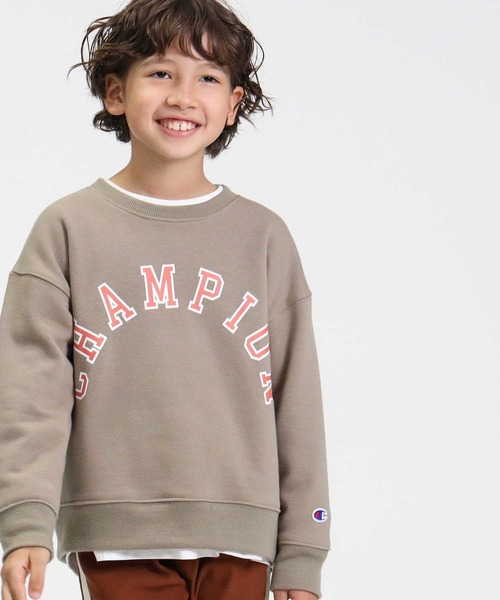 Champion（チャンピオン）の「【Champion】アーチロゴプルオーバー（スウェット・キッズ・グリーン/ホワイト/ベージュ/ブラック・130/120/140/105）」の21枚目の写真