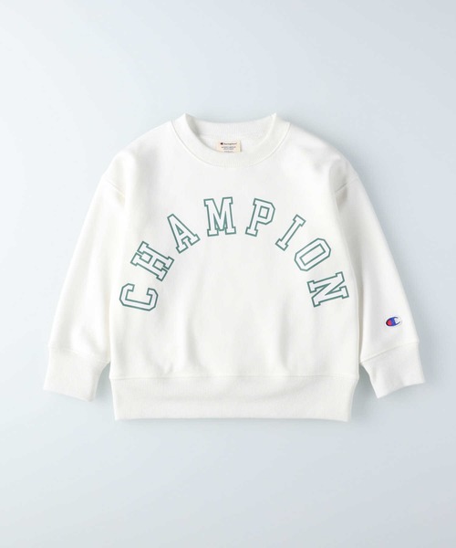 Champion（チャンピオン）の「【Champion】アーチロゴプルオーバー（スウェット・キッズ・グリーン/ホワイト/ベージュ/ブラック・130/120/140/105）」の16枚目の写真