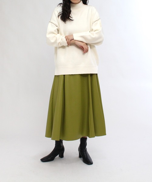 LOUISE ODIER(ルイーズオディール)の「ボトルネックハンドステッチニット(ニット/セーター・レディース・ブラウン/ホワイト/グレイッシュベージュ・MEDIUM)」の19枚目の写真