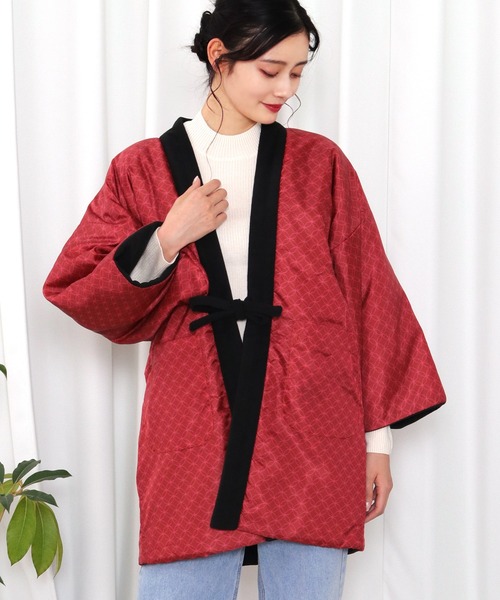 KYOETSU(キョウエツ)の「リバーシブルフリース半纏 B(その他アウター・レディース・ブルー/ピンク系その他2/ピンク系その他/オレンジ系その他2/イエロー/パープル/ブラック/オレンジ系その他/レッド系その他/レッド系その他2・L/M)」の7枚目の写真