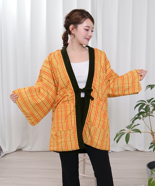KYOETSU(キョウエツ)の「リバーシブルフリース半纏 B(その他アウター・レディース・ブルー/ピンク系その他2/ピンク系その他/オレンジ系その他2/イエロー/パープル/ブラック/オレンジ系その他/レッド系その他/レッド系その他2・L/M)」の9枚目の写真