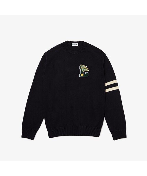 LACOSTE（ラコステ）の「カレッジデザインクルーネックニット