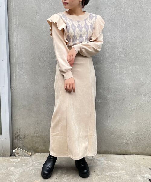 MAJESTIC LEGON(マジェスティックレゴン)の「クラシカルパターンフリルニット(ニット/セーター・レディース・ホワイト系その他2/ブラック系その他/グレー系その他/ブラック系その他2/ブラウン系その他2・MEDIUM)」の19枚目の写真