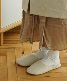 HIGHTIDE（ハイタイド）の「のこり染 リネンルームシューズ バブーシュ スリッパ (Ｍ) 直営店限定（ルームシューズ/スリッパ）」