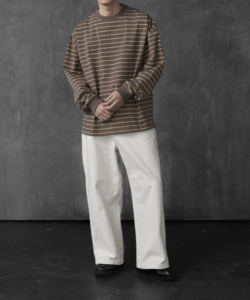 Tシャツ・カットソー ROLAROLA STRIPE LONG SLEEVE T-SHIRT 4BKS341 ROLAROLA STRIPE LONG SLEEVE T-SHIRT 4BKS341 (rolarola/T