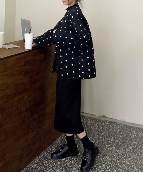 ABYS（アビス）の「ドットデザインキルティングブルゾン（ブルゾン・レディース・ブラック・FREE）」の3枚目の写真