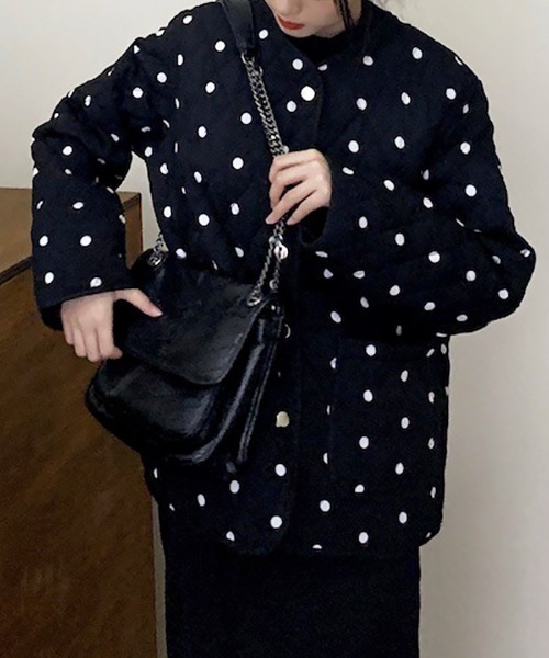 ABYS（アビス）の「ドットデザインキルティングブルゾン（ブルゾン・レディース・ブラック・FREE）」の10枚目の写真