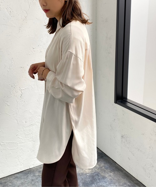 apres jour mignon(アプレジュールミニョン)の「トロミBIGシャツ【ZOZOTOWN限定アイテム】(シャツ/ブラウス・レディース・ブラック/オフホワイト/アイボリー・X-LARGE/フリー)」の21枚目の写真
