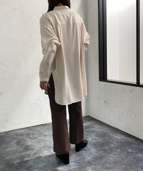 apres jour mignon(アプレジュールミニョン)の「トロミBIGシャツ【ZOZOTOWN限定アイテム】(シャツ/ブラウス・レディース・ブラック/オフホワイト/アイボリー・X-LARGE/フリー)」の11枚目の写真