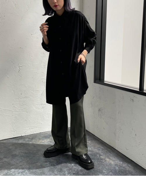 apres jour mignon(アプレジュールミニョン)の「トロミBIGシャツ【ZOZOTOWN限定アイテム】(シャツ/ブラウス・レディース・ブラック/オフホワイト/アイボリー・X-LARGE/フリー)」の19枚目の写真