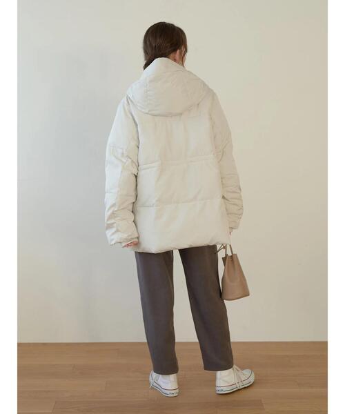 earth music&ecology（アースミュージックアンドエコロジー）の「起毛ツイルハイウエストパンツ＊（スラックス・レディース・チャコールグレー/イエロー/グリーン/アイボリー・S/M）」の15枚目の写真