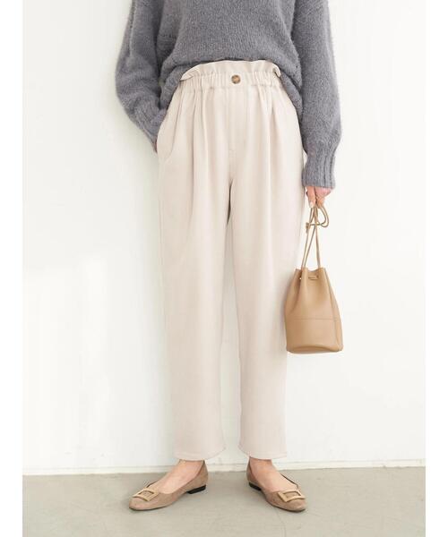 earth music&ecology（アースミュージックアンドエコロジー）の「起毛ツイルハイウエストパンツ＊（スラックス・レディース・チャコールグレー/イエロー/グリーン/アイボリー・S/M）」の17枚目の写真