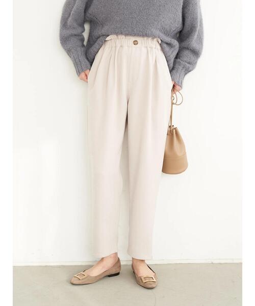 earth music&ecology（アースミュージックアンドエコロジー）の「起毛ツイルハイウエストパンツ＊（スラックス・レディース・チャコールグレー/イエロー/グリーン/アイボリー・S/M）」の18枚目の写真