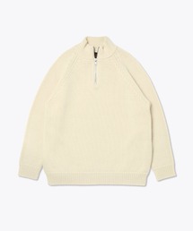 BATONER | フレンチメリノローゲージハーフジップニット/FRENCH MERINO LOW GAUGE HALF ZIP(Tシャツ/カットソー)