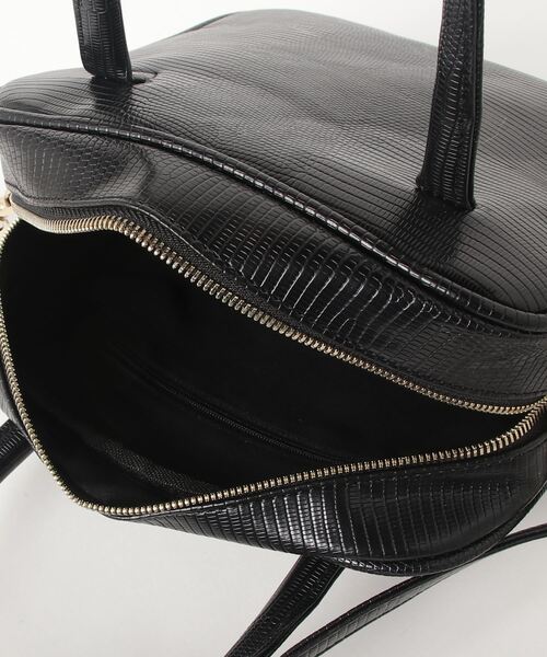 E.TOKYO（イートーキョー）の「E.TOKYO /リザード型押し スクエアミニボストンバッグ (331971)（ボストンバッグ・レディース・ブラック/ベージュ/ブラウン/グリーン・FREE）」の10枚目の写真