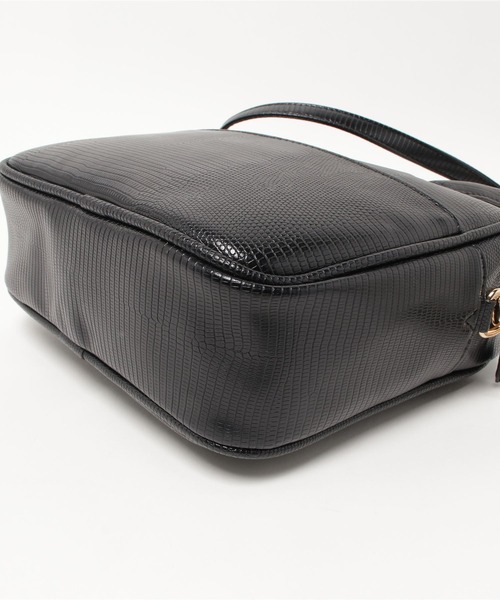 E.TOKYO（イートーキョー）の「E.TOKYO /リザード型押し スクエアミニボストンバッグ (331971)（ボストンバッグ・レディース・ブラック/ベージュ/ブラウン/グリーン・FREE）」の6枚目の写真