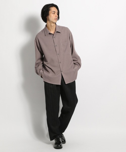 niko and...（ニコアンド）の「ウーリッシュカルゼシャツ（シャツ/ブラウス・メンズ・ダークブラウン/スモーク/オレンジ/ネイビー・LARGE/MEDIUM）」の9枚目の写真