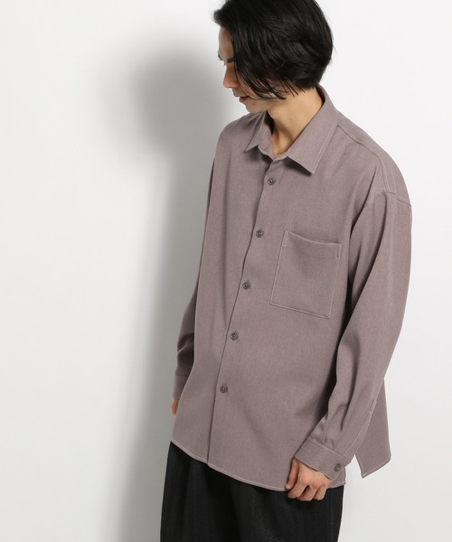 niko and...（ニコアンド）の「ウーリッシュカルゼシャツ（シャツ/ブラウス・メンズ・ダークブラウン/スモーク/オレンジ/ネイビー・LARGE/MEDIUM）」の13枚目の写真