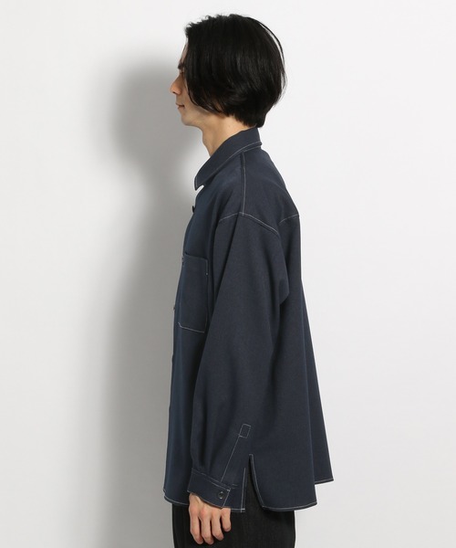 niko and...（ニコアンド）の「ウーリッシュカルゼシャツ（シャツ/ブラウス・メンズ・ダークブラウン/スモーク/オレンジ/ネイビー・LARGE/MEDIUM）」の15枚目の写真