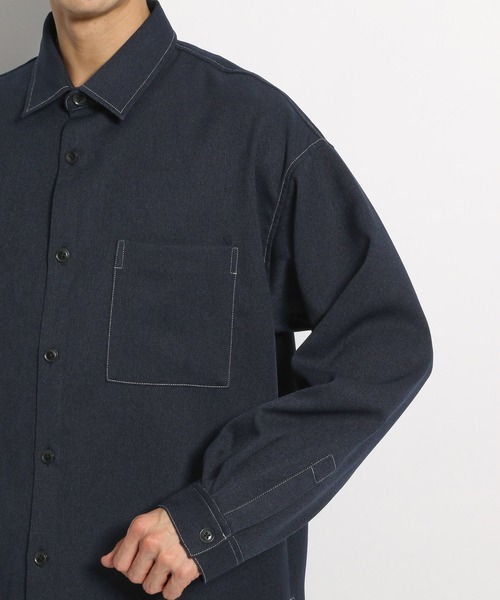 niko and...（ニコアンド）の「ウーリッシュカルゼシャツ（シャツ/ブラウス・メンズ・ダークブラウン/スモーク/オレンジ/ネイビー・LARGE/MEDIUM）」の18枚目の写真